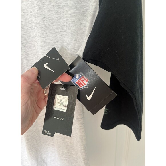 NEW YORK JETS AUTHENTIC NFL APPAREL WOMEN'S T-SHIRT Baseball Tee SIZE MEDIUM - Picture 2 of 4